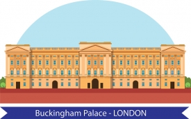 buckingham palace england gray color