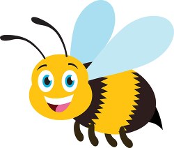 bumblebee happy  character insect clipart illustration