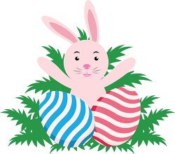 bunny with easter egg clipart