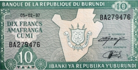 burundi banknote 156