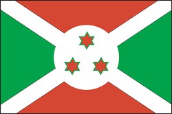 Burundi flag flat design clipart
