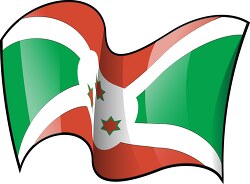 Burundi wavy country flag clipart