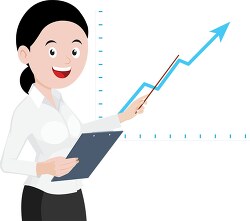 business woman in office presentation corporate clipart 6920