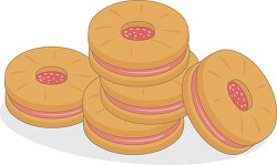 butter cookies with jelly clipart 5978