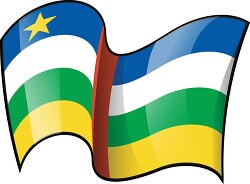 C African Republic wavy country flag clipart