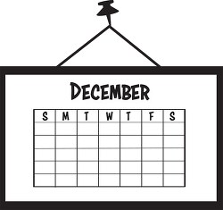 calendar december outline clipart 918