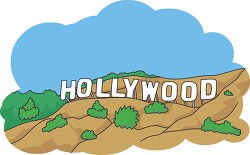 california hollywood sign clipart