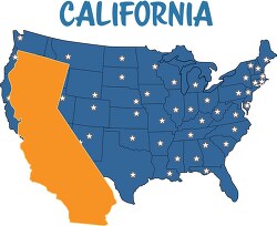 california map united states clipart 2
