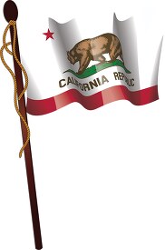 california state flag on a flagpole