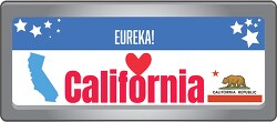 california state license plate with motto clipart