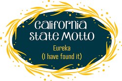 California state motto decorative style clipart