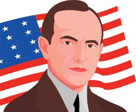 calvin coolidge american president flag background clipart