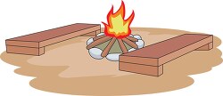campfire outdoor camping clipart