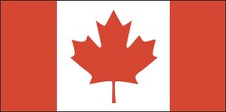 Canada flag flat design clipart