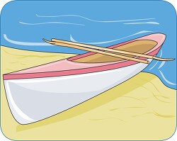 canoe on shore clipart image
