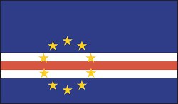 Cape Verde  flag flat design clipart