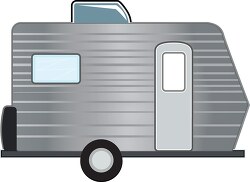 caravan camper trailer clipar gray