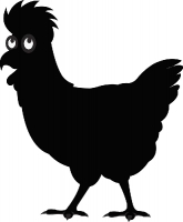 cartoon chicken silhouette clipart