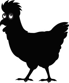 cartoon chicken silhouette clipart