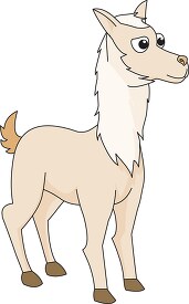 cartoon clipart style fur llama