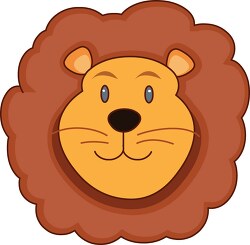 cartoon lion face clipart