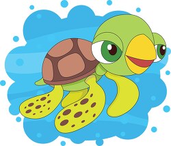 cartoon little turtle clipart