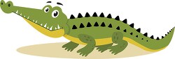 cartoon style alligator showing large teeth clipart