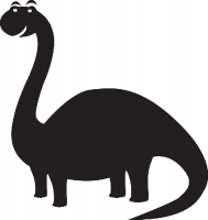 cartoon style dinosaur silhouette clipart