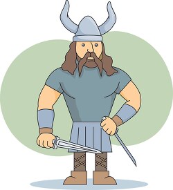 cartoon viking helmet sword