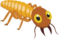 cartoon wood eating termite insect clipart
