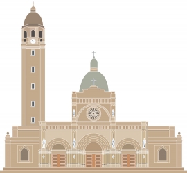 cathedral manila philippines clip art