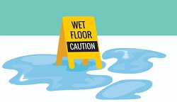 caution safety sign wet floor clipart