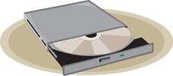 cd reader with cd in tray clipart