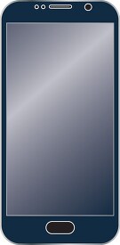 cell phone smart phone dark gray clipart