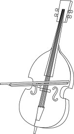 cello black white outline clipart