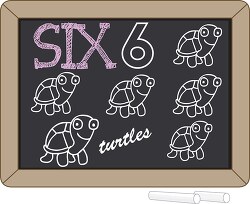 chalkboard number counting six 6