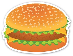 cheese burger with lettuce clipart