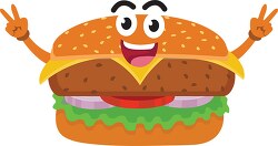 cheeseburger cartoon character clipart