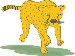 cheetah running fast vector clipart