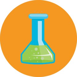 chemical beaker round icon clipart 3