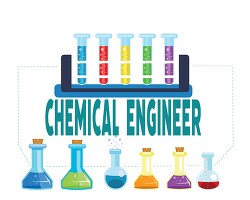 chemical engineer with chemical beaker flask clipart