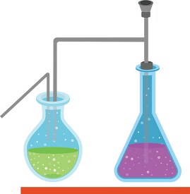chemical glassware used in experiment vector clipart