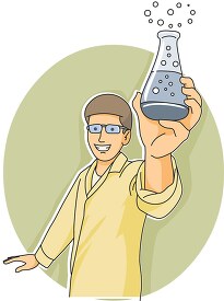 chemistry student with flask 213