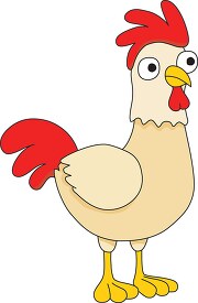 chicken cartoon style clipart