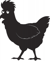 chicken silhouette clipart