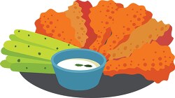 chicken wings with dip clipart