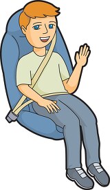 Child in Car Seat Clipart