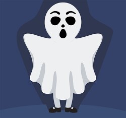 child in white ghost costume halloween character halloween clipa
