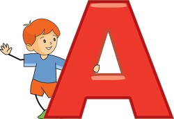 children alphabet letter a clipart