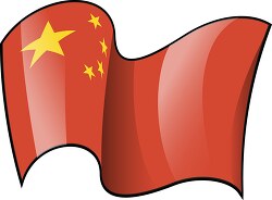 China wavy country flag clipart